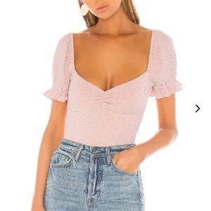 Lovers & Friends Olive Bodysuit in Pink Lemonade